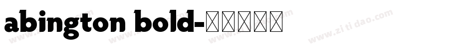abington bold字体转换